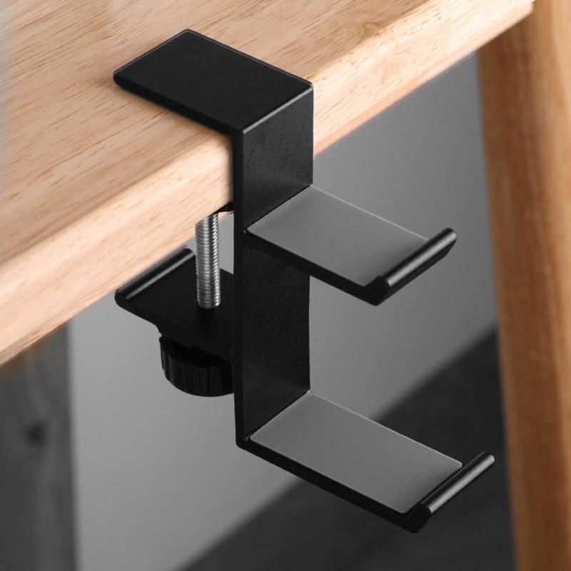 Aluminum Alloy Headphone Stand Display Holder Rack Clip on Designing for Desk Space Saving and Easy Installation