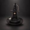 Witch Hanging Bird Feeder with Tray Whimsical for Wildlife Watching