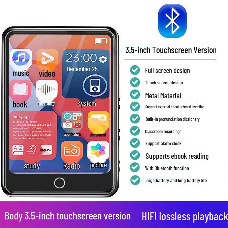 

Bluetooth MP3/MP4 плеер для студентов: Сенсорный ридер электронных книг и устройство для прослушивания музыки/романов 128GB [Includes Many Popular Novels and Songs]