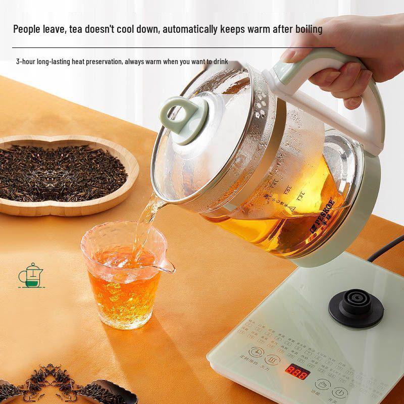 Hemisphere Health Multifunctional Automatic Glass Tea & Water Kettle - High Temperature Resistant, Thickened for Tea & Medicine Boiling.