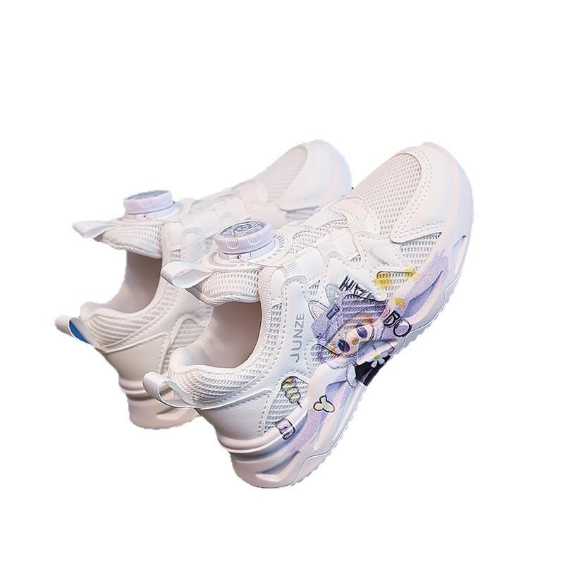 Classmates Girls Little White Shoes 2025 New Autumn Mesh Breathable Children's Sneakers Girls Middle-aged and Older Children