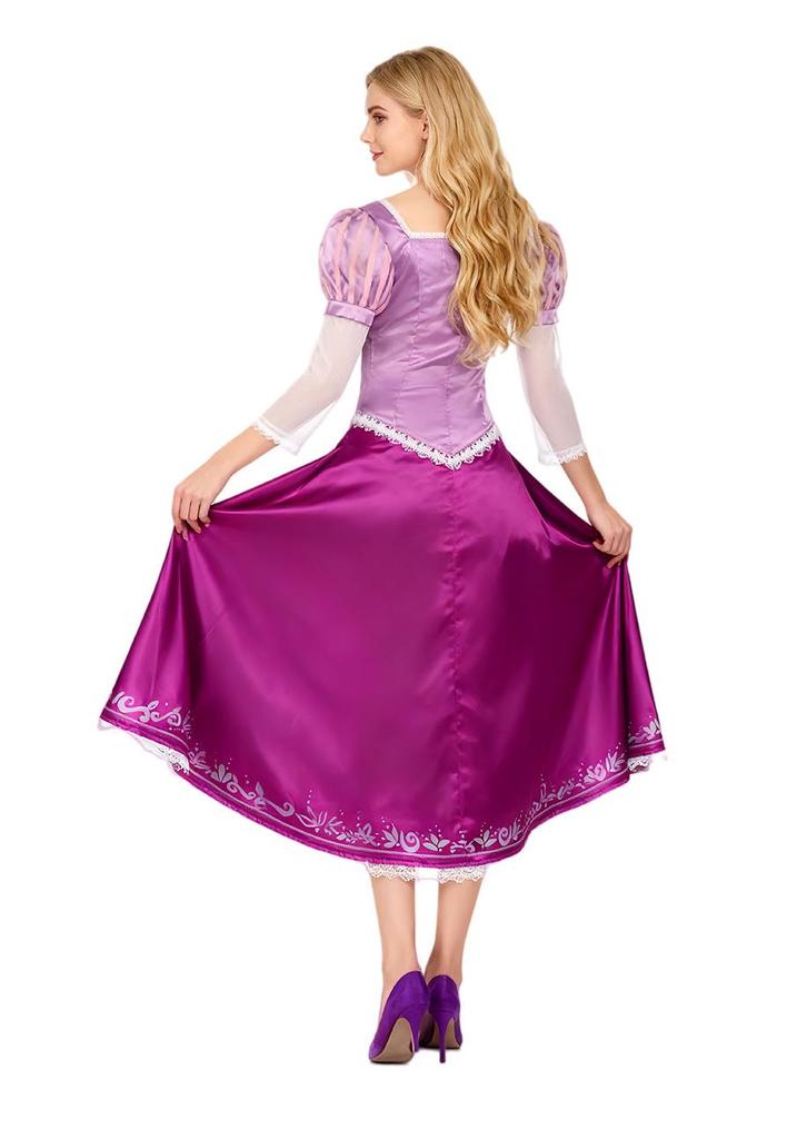 European Court Gown Rapunzel and Flynn Rider Cosplay Costume