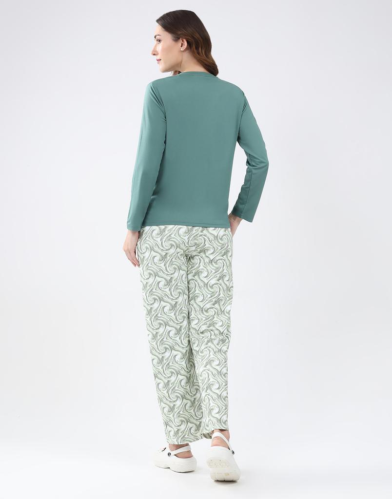 MONTE CARLO Women's Round Neck Full Sleeve Lower Set