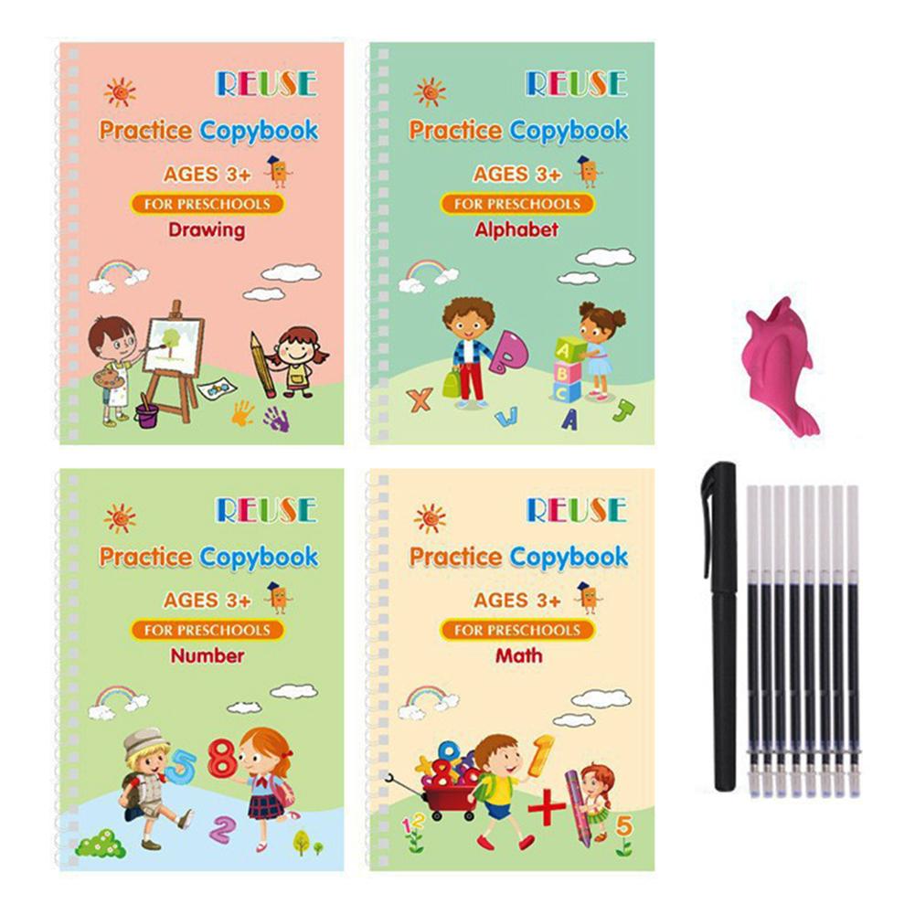 

Многоразовые тетради для рисования для детей Монтессори Тренировка контроля ручки Наклейка для письма Обучающий инструмент Детский подарок