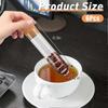 6 Pièces Infuseur à Thé en Verre avec Bouchon en Liège, Passoire à Thé Transparente Réutilisable pour Tasses et Mugs, Diffuseur en Verre
