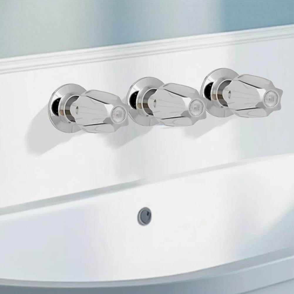 Bathroom Upgrade Shower Knob Replacement Hot Cold Diverter Function Stylish Bathroom Upgrade Zinc Alloy Material