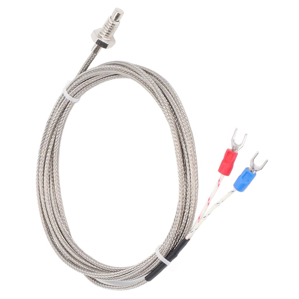 BERM K Type Screw Thermocouple Temperature Sensor Detector Gauge M6 Screw Thread 2 Wire Probe