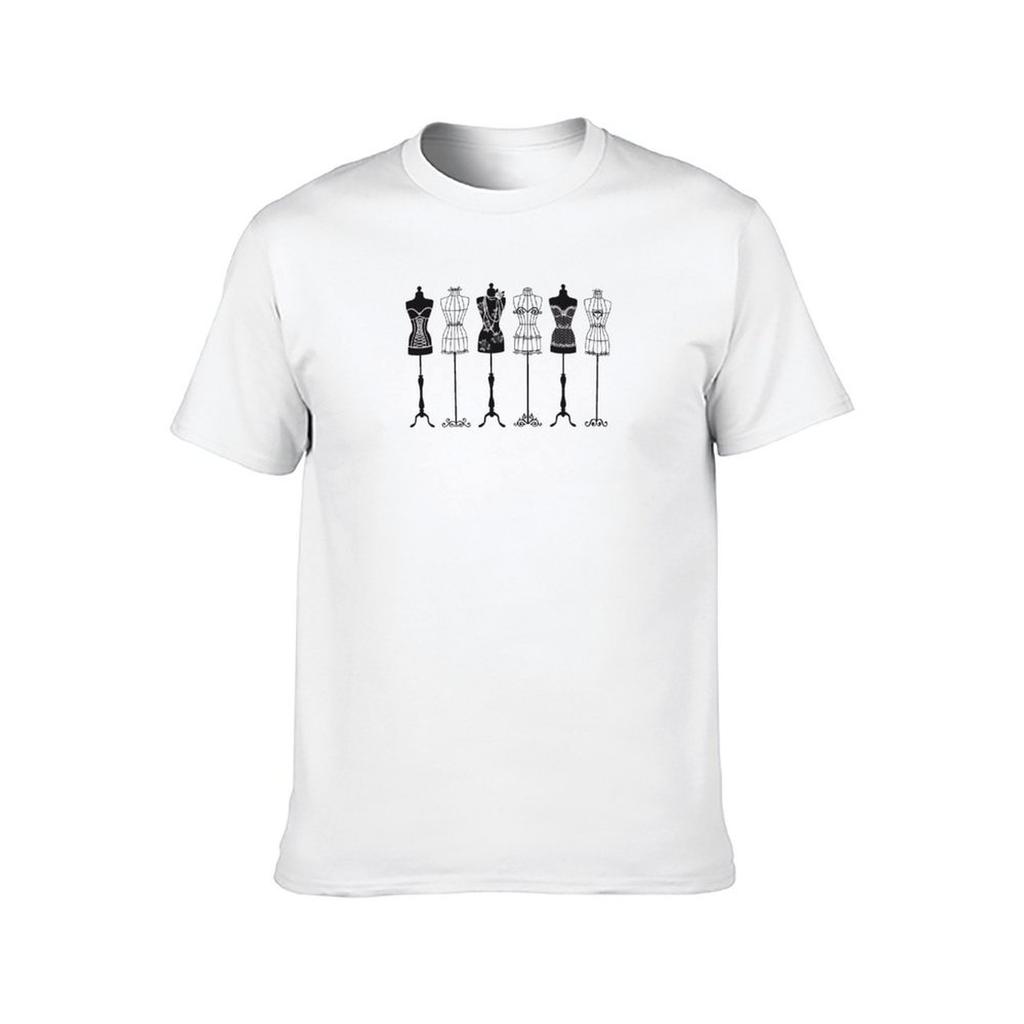 Vintage Fashion Mannequins Silhouettes T-Shirt T Shirt Custom Print Man T Shirt Cotton T-Shirt