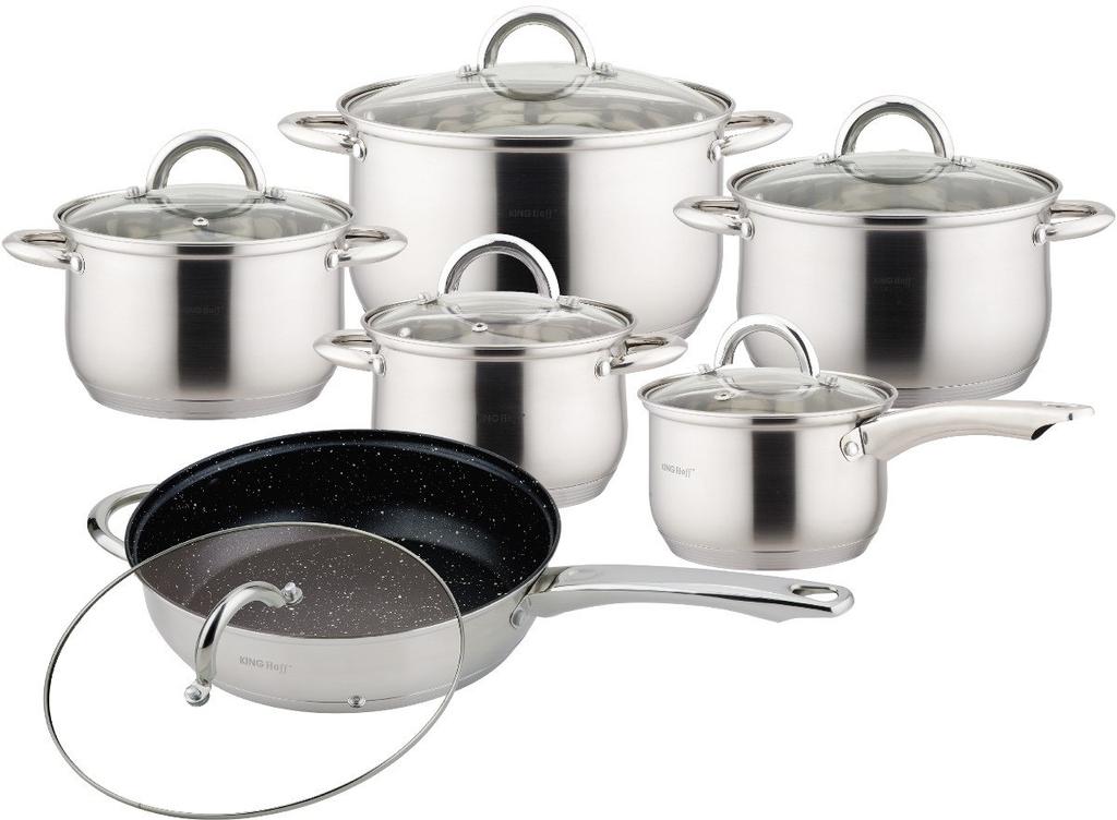KINGHOFF KH-4457 12-Piece Cookware Set