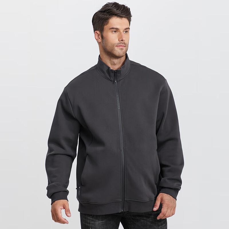 Debenzer Men's Plus Size Casual Knit Stand-Collar Jacket