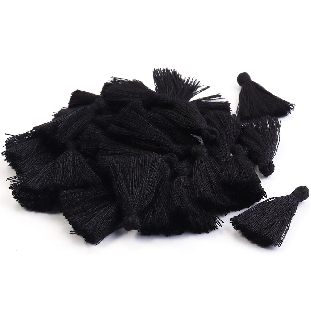 50pcs/lot 30mm Mini Cotton Tassels Colorful Tassel Charms For Jewelry Making DIY Earring Keychain Crafts Decoration Accessories