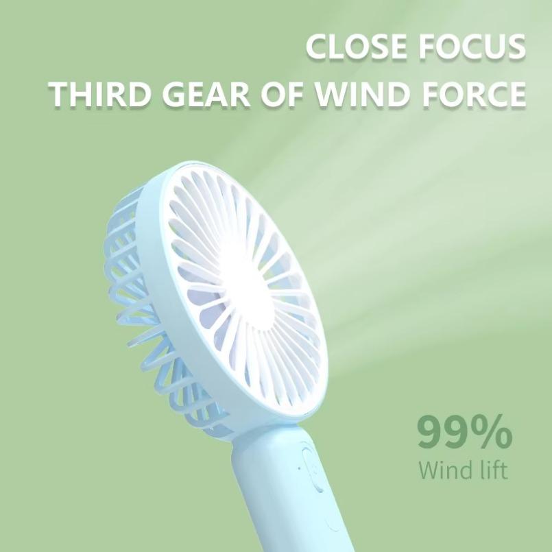 Summer Mini Fan 3 Gears 2 in 1 Handheld Fan With Phone Stand For All Smart Phones Office Outdoor Traveling Rechargeable Fan