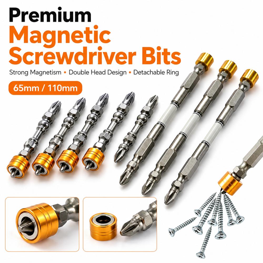 1-10pcs Double Hex Shank Screwdriver Bit, Cross Head for Drywall Screws, Electric Screwdriver Accessory for DIY & Construction