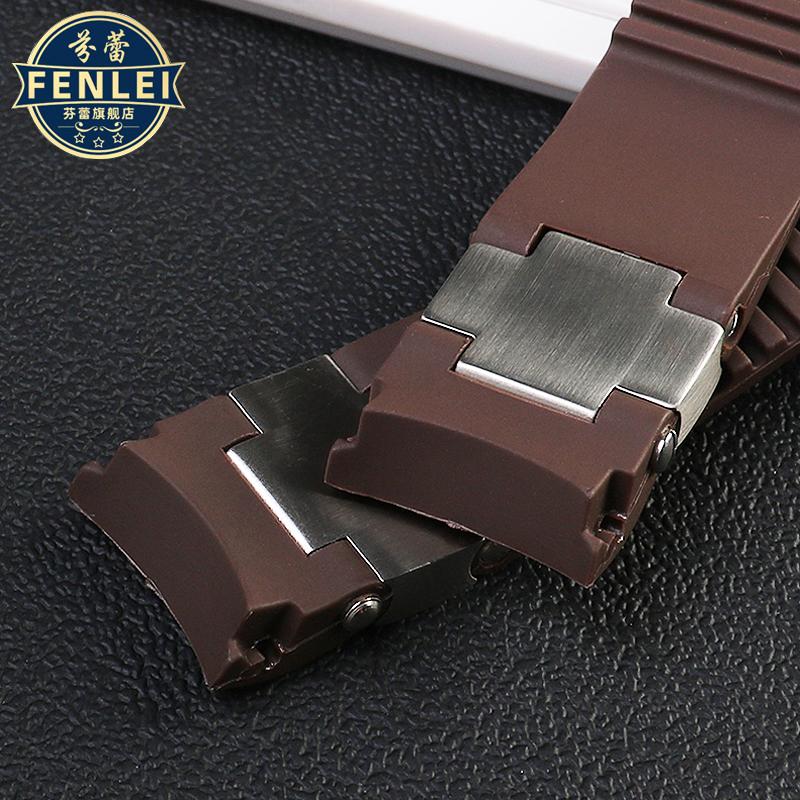 For Ulysse Nardin Curved silicone Watch Strap 263 Diving Navigation Watchband Folding Buckle Rubber Men's Watch chain 22MM Belt
