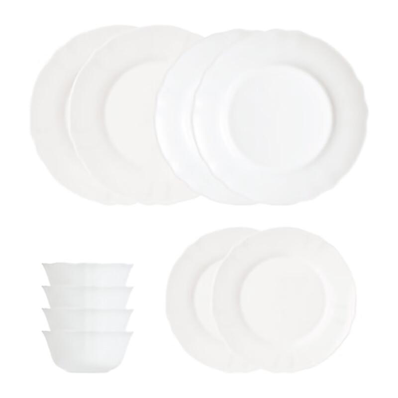 Luminarc Louis XV White Jade 10-Piece Dinnerware Set