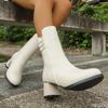 Fashion Women's New Spring Autumn Short Boots Casual Comfortable Boots Fashionable Versatile High Heels Thick Heels Women's Shoes