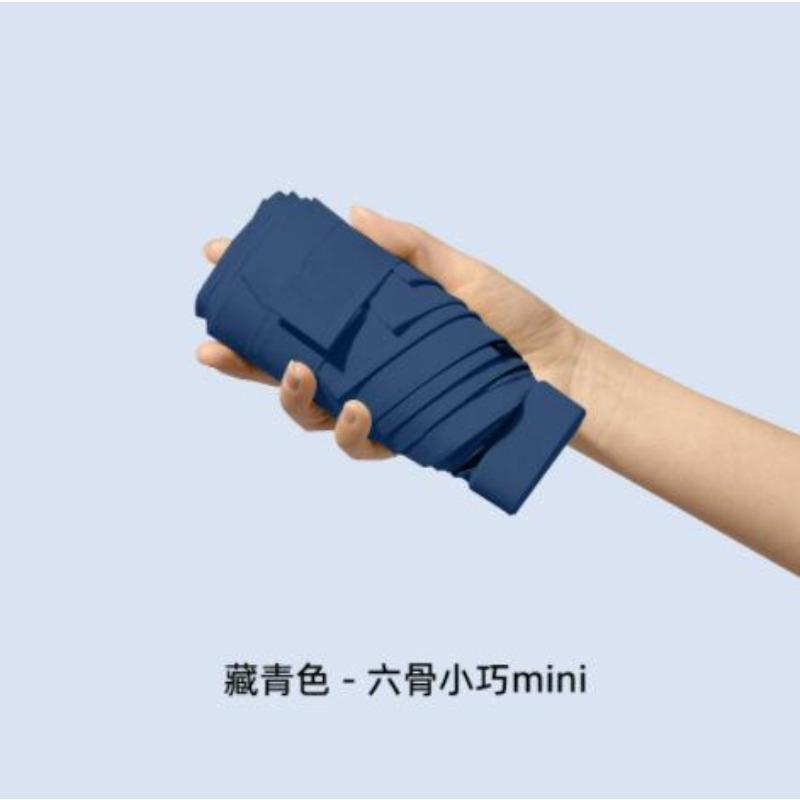 

50% Off Capsule Mini Sun Umbrella Vinyl Sunshade Sunscreen Portable Card Bag Umbrella Uv Protection Rain And Shine Umbrella тёмно-синий