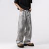 New Spring Tie-dyeed Old Jeans Men's American Straight Wide-leg Loose Work Trousers