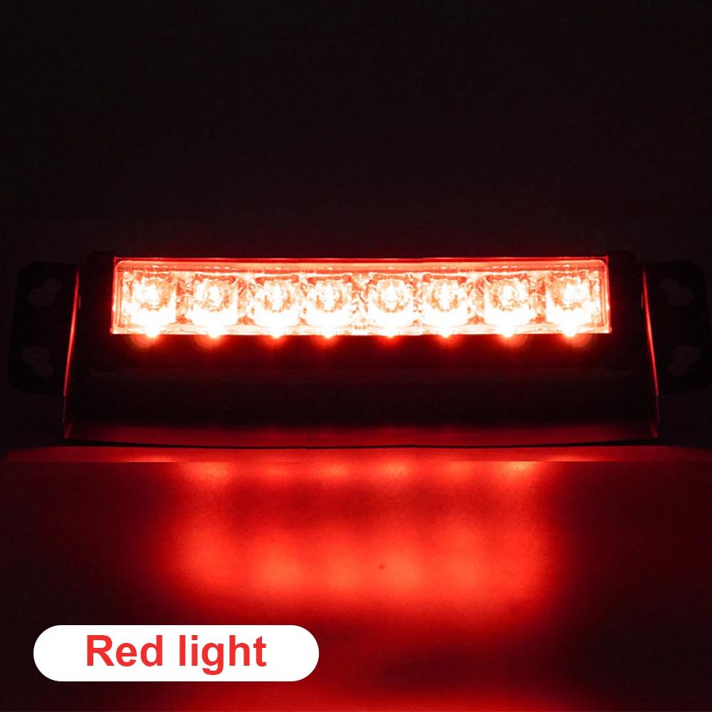 

12 В лобовое стекло автомобиля, лопата, 8 светодиодов, красный и синий полицейский стробоскоп, салон автомобиля, аксессуары на присоске для лобового стекла