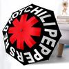 1 Stück Rote Hot Chili Peppers Automatischer Öffnungs-/Schließschirm - Kompakter Reiseschirm mit 8-Speichen-Stabiles Gestell, Leicht & Tragbar für den täglichen Weg, Mode