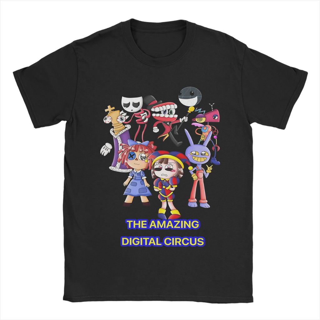 Jax The Amazing Digital Circus T Shirt for Unisex  Cotton Funny TShirt O Neck  T Shirt Short Sleeve Breathable Clothes Graphic