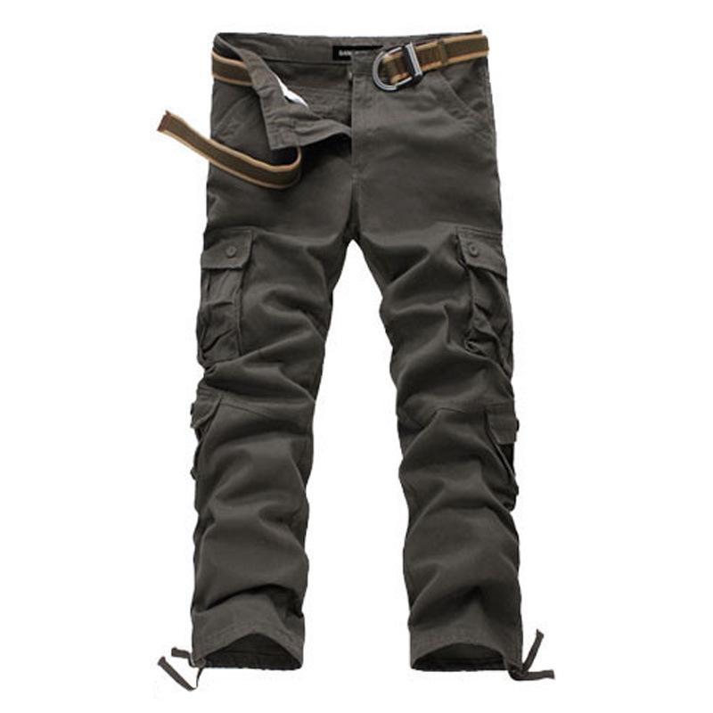 Men's Autumn Multi-Pocket Windproof Workwear Pants - Long, Wear-Resistant, Trendy Casual Trousers