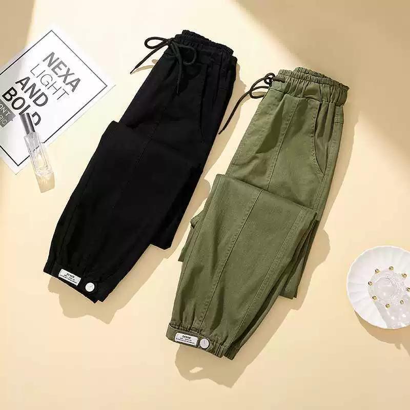 Joggers Cargo da Donna Taglie Forti Vita Elastica Pantaloni Affusolati Pantaloni Corti