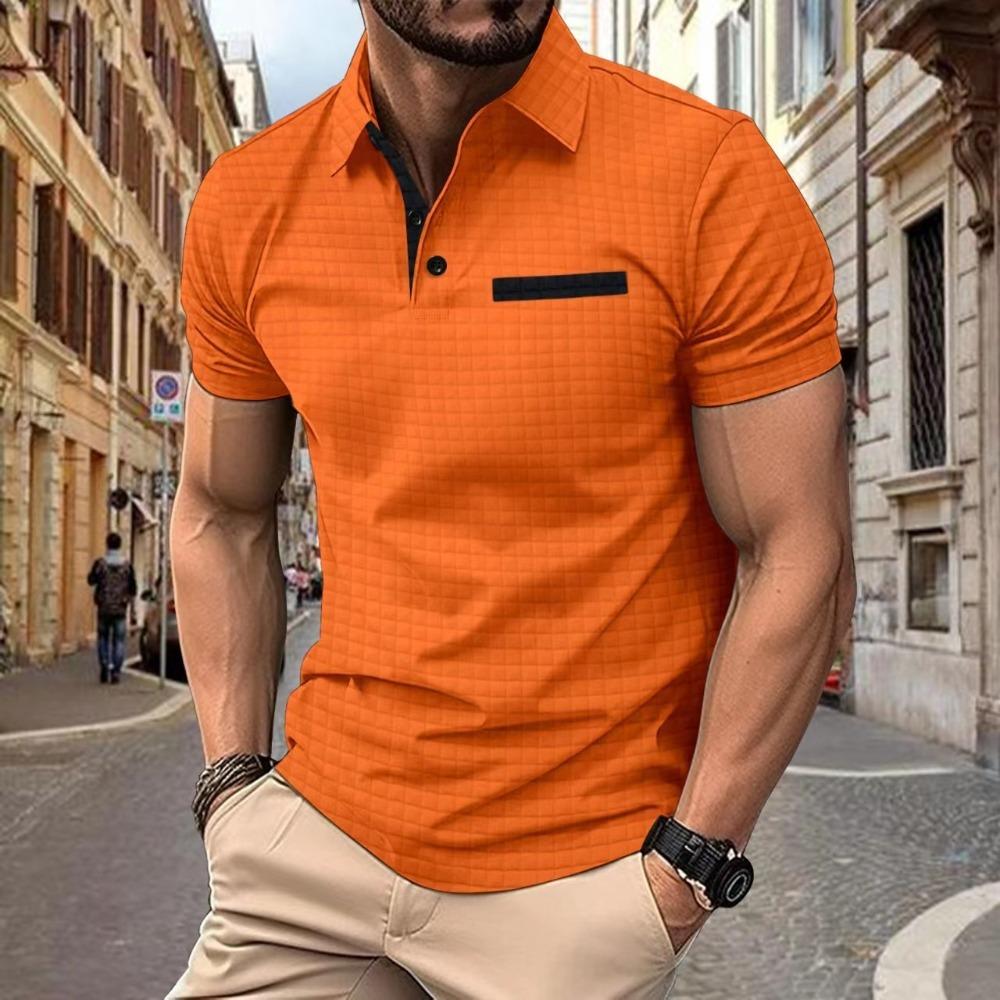 

Men s Jacquard Checkerboard Polo Shirt 3XL