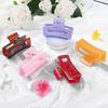 15 Pack Stylish Rectangle Hair Claw Clips - Elegant Non-Slip Hair Clamps in Vibrant Colors for Any Occasion