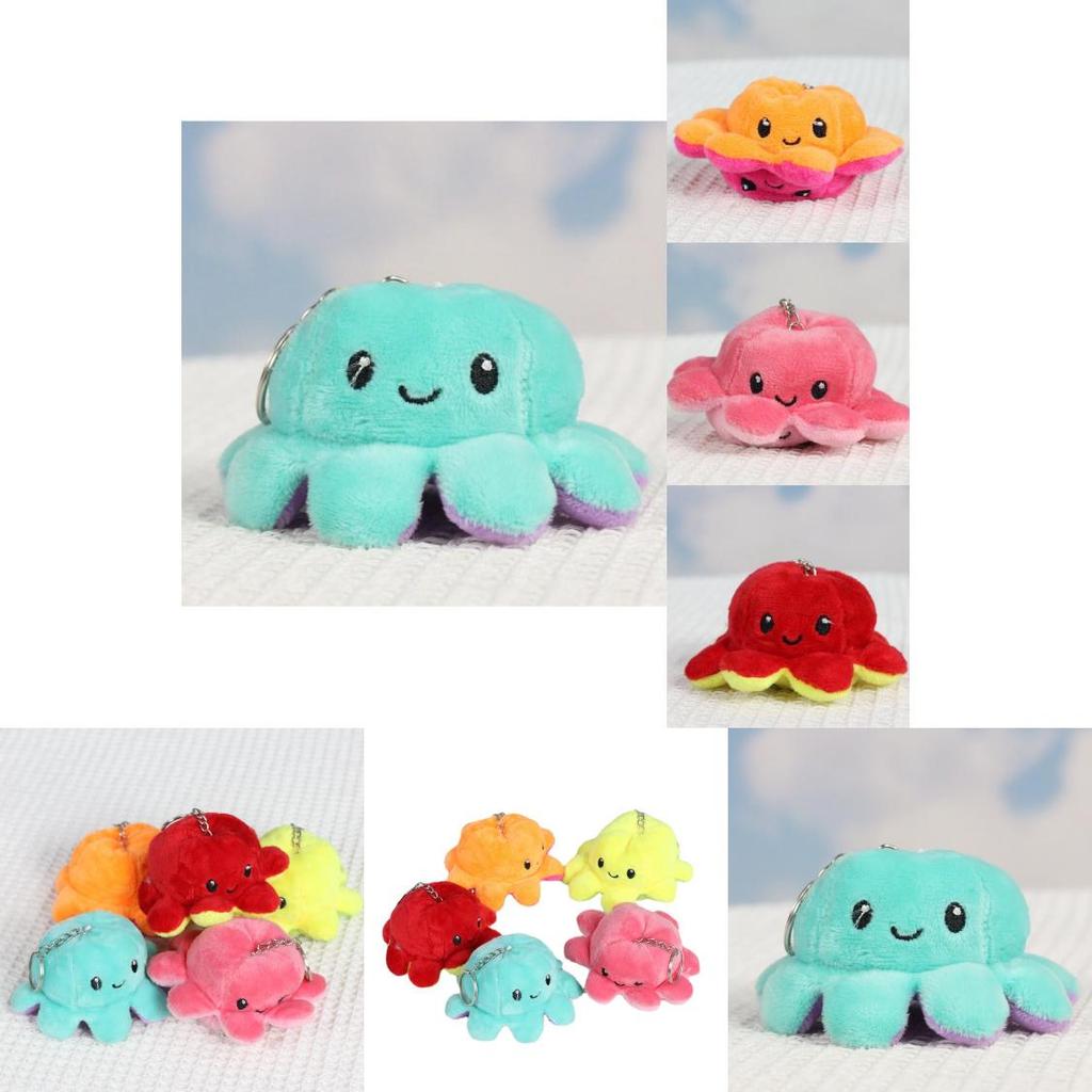 Adorable Plush Octopus Keychain Soft Toy Cute Animal Doll Bag Charm For Kids