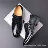 2025 spring new men's leather shoes British style embossed Munk shoes casual men's shoes men's large size
