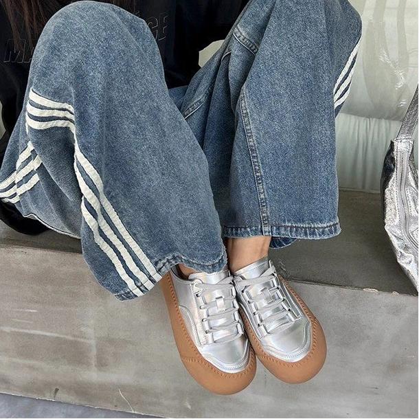 Baotou Half Slippers Women's Little White Shoes No Back Heel Retro Thick Soled Board Shoes