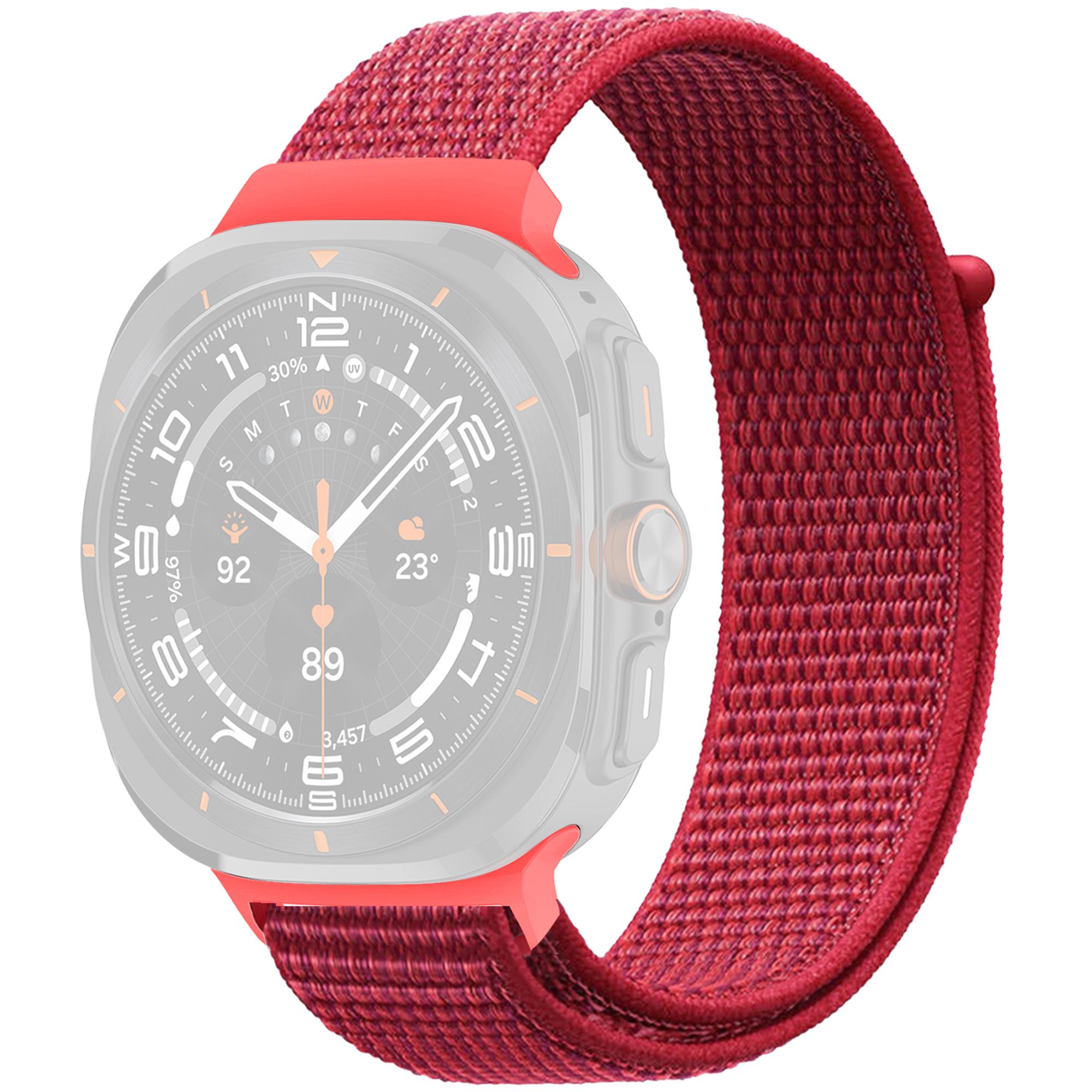 

For Samsung Galaxy Watch Ultra 47mm Nylon Replacement Watch Band Magic Tape Loop Strap Style T