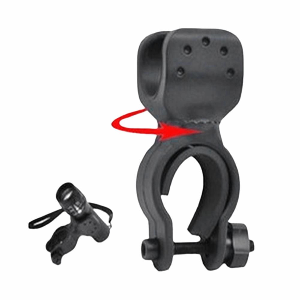 8PCS 360 Degree Rotation Bike Flashlight Mount Plastic Bicycle Flashlight Clip  Electric Wheelchair