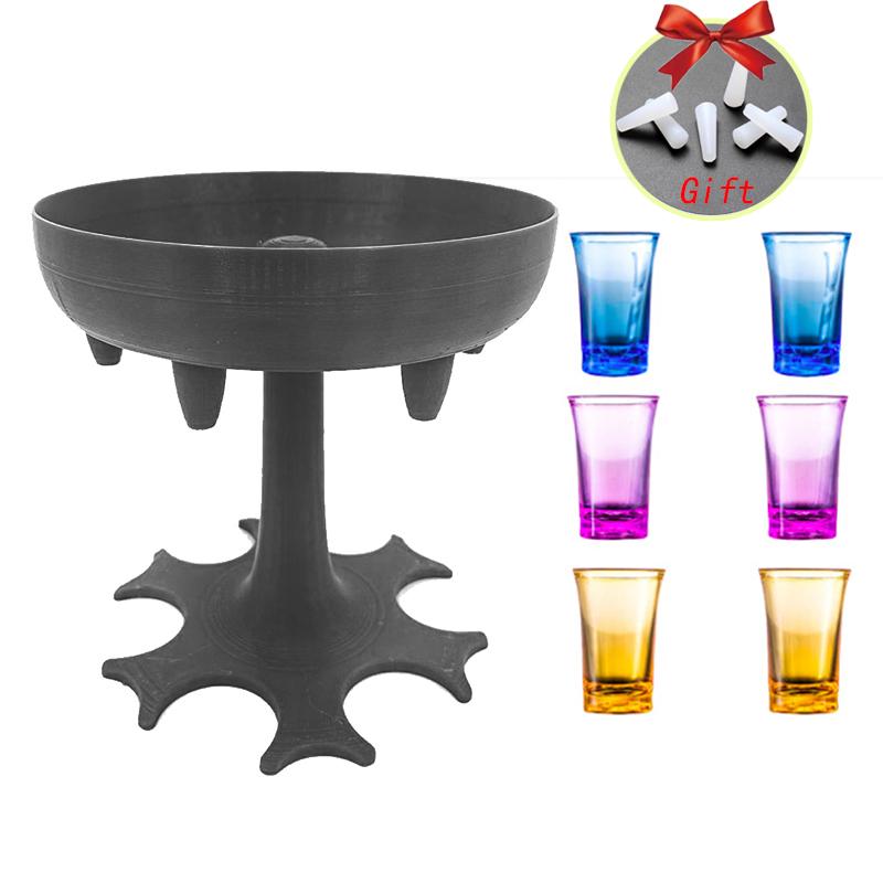 6 Shot Glass Wine Whisky Beer Dispenser Holder Liquor Dispenser Drinking Games Tools for Christmas Home Party Bar Shot Glass