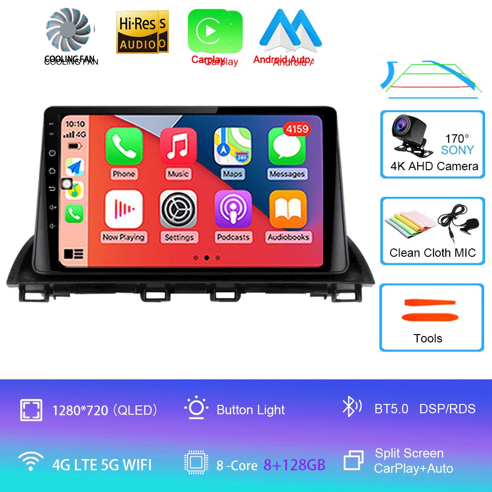 Android 14 Video Player Car Radio For Mazda 3 Axela 2014 - 2019 Multimedia Radio Player GPS Stereo Audio Head Unit 2DIN DVD