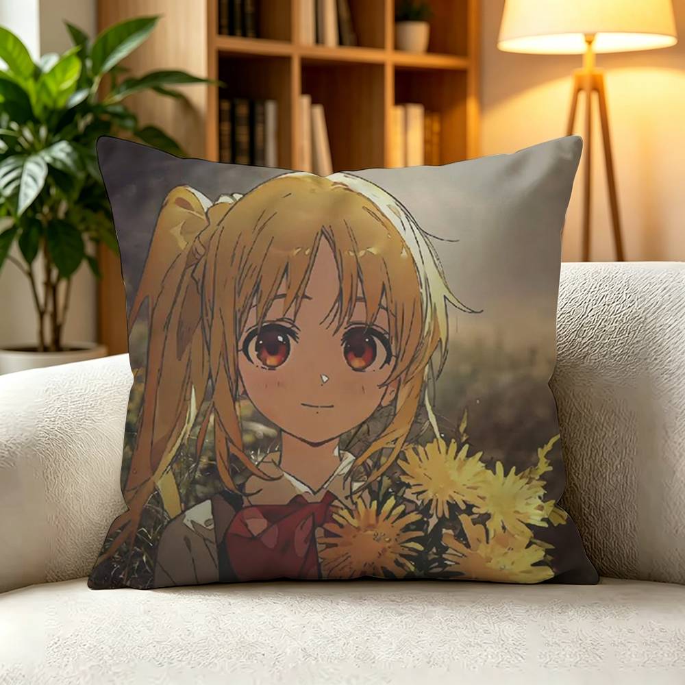 BBright Warm Nijika Ijichi Bocchi the Rock Square DoubleSided printed Pillow Case Bedroom Bedside Pillow Sofa Cushion Cover