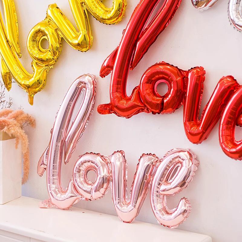 Marriage Conjoined Love Aluminum Film Letter Balloon Confession Marriage Proposal Birthday Party Decoration Scene Wedding Room Decoration Supplies