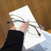 2024 High Quality Anti Blue Light Eyeglasses Women Designer Half Square Frames Optical Computer Eye Protection Reading Glasses