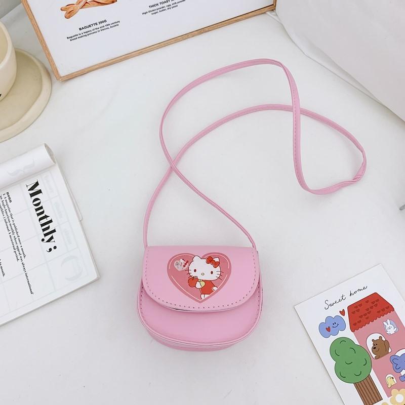 Sanrio Hello Kitty Cartoon Kids Crossbody Bag With Breathable Pu For Daily Use