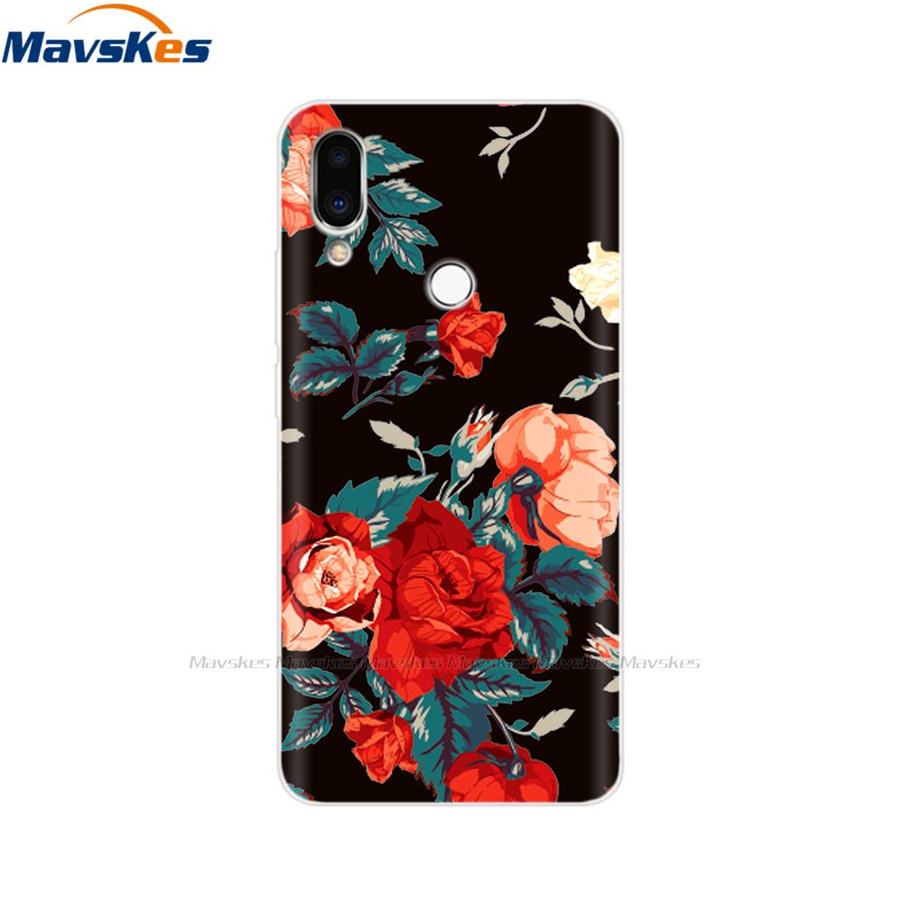 For Meizu Note 9 Case Note9 Soft TPU Silicon Funda Back Cover For Meizu M9 Note Case M9Note M 9 Rose Print Phone Case Coque Para