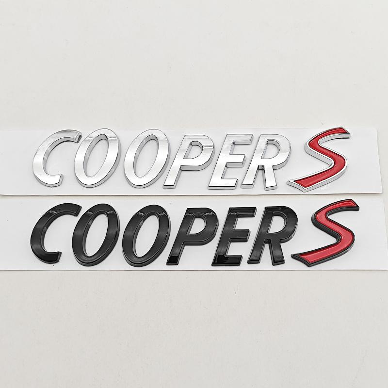 NEW 3D ABS Car Letters Logo Cooper S Rear Trunk Badge Emblem Decals Sticker For MINI R55 R56 F56 R50 R52 F55 JCW R53 Accessories