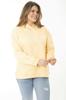 Women's Style Big Size Sweatshirt Large Size Yellow Back And Chest Printed Two Thread Hooded Sweatshirt
