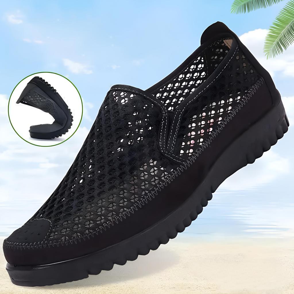 Old Beijing Cloth Shoes Net Shoes Work Non-slip Casual Mesh Sandals Soft Bottom Breathable Summer Lazy Shoes