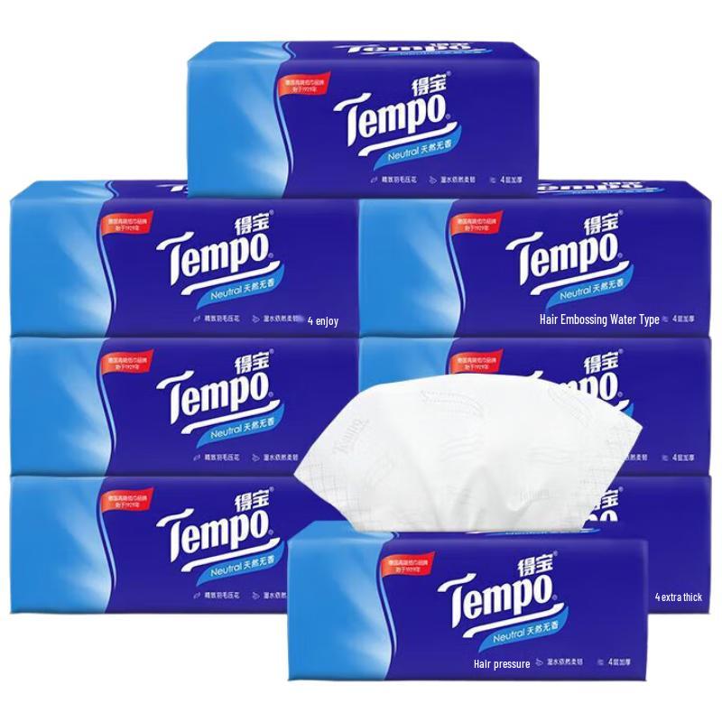 Tempo Unscented 4-Ply Facial Tissues
