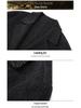 Men's Wool Double-Faced Mid-Length Trench Coat - 2025 Autumn/Winter Collection