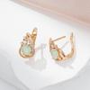 Kinel Piercing Earrings For Women Emerald Green Cute Jewelry