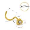 KODY PIERCING 14K GOLD Curved Rod Heart Shape 4mm Adorned with a Zircon