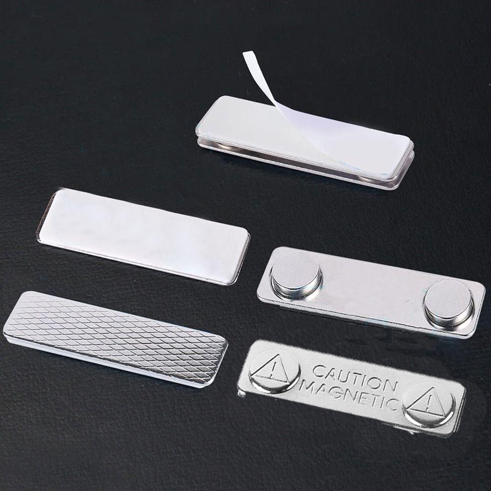 Office School Card Sleeve Magnetic Name Badge Work Card Holders Tag Fastener Name Card Buckles
