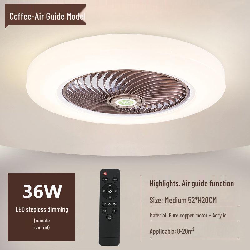 Ultra-thin Silent Ceiling Fan Light: Modern Invisible Chandelier for Bedroom, Living, and Dining Rooms